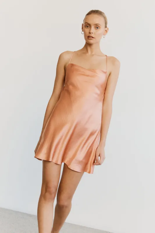 CRUSH BIAS COWL MINI SLIP | GUAVA sold by Third Form