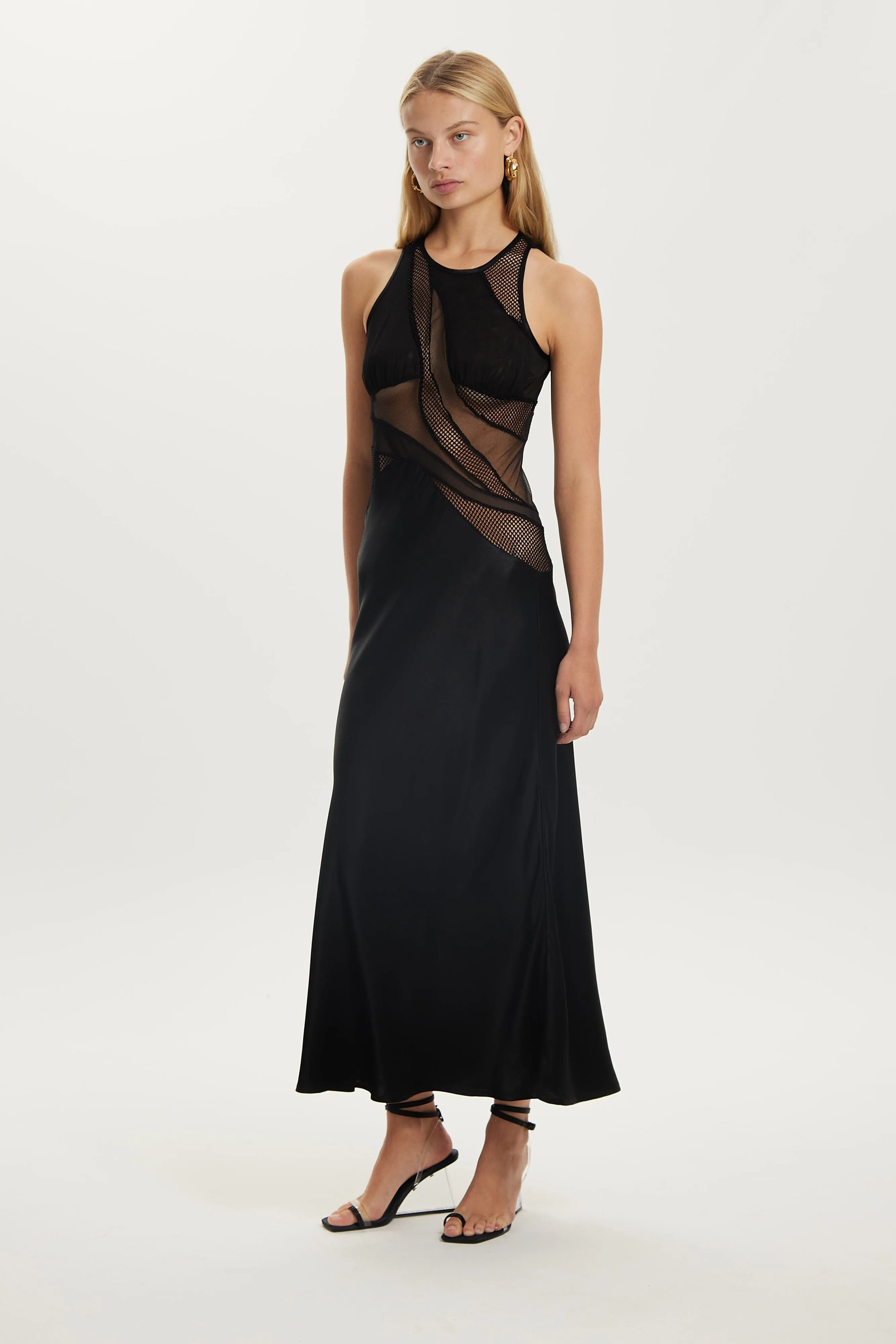 CRYSTAL CLEAR MAXI TANK DRESS | BLACK sold by Third Form product image thumbnail 4