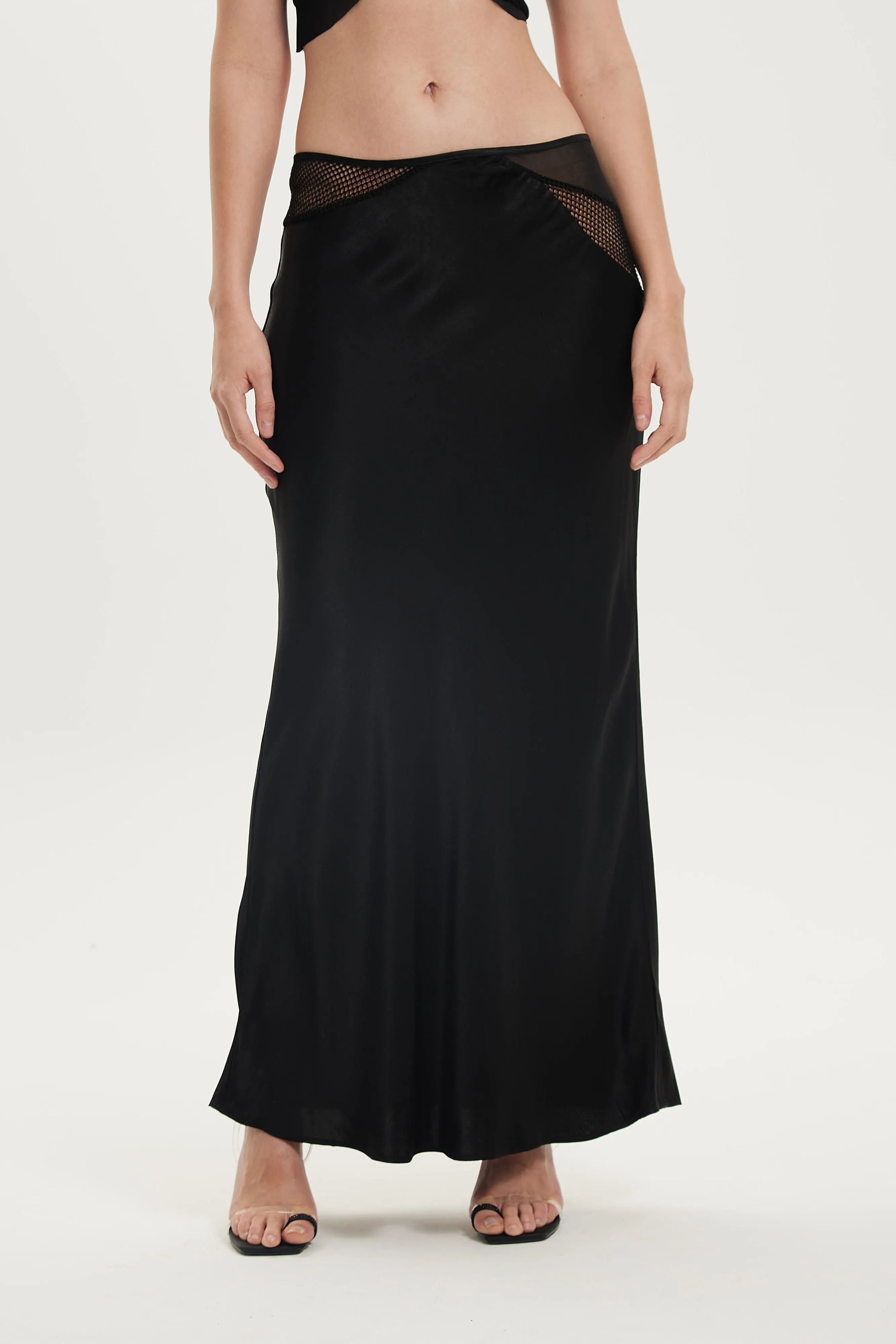 CRYSTAL CLEAR MAXI SKIRT | BLACK sold by Third Form product image thumbnail 3