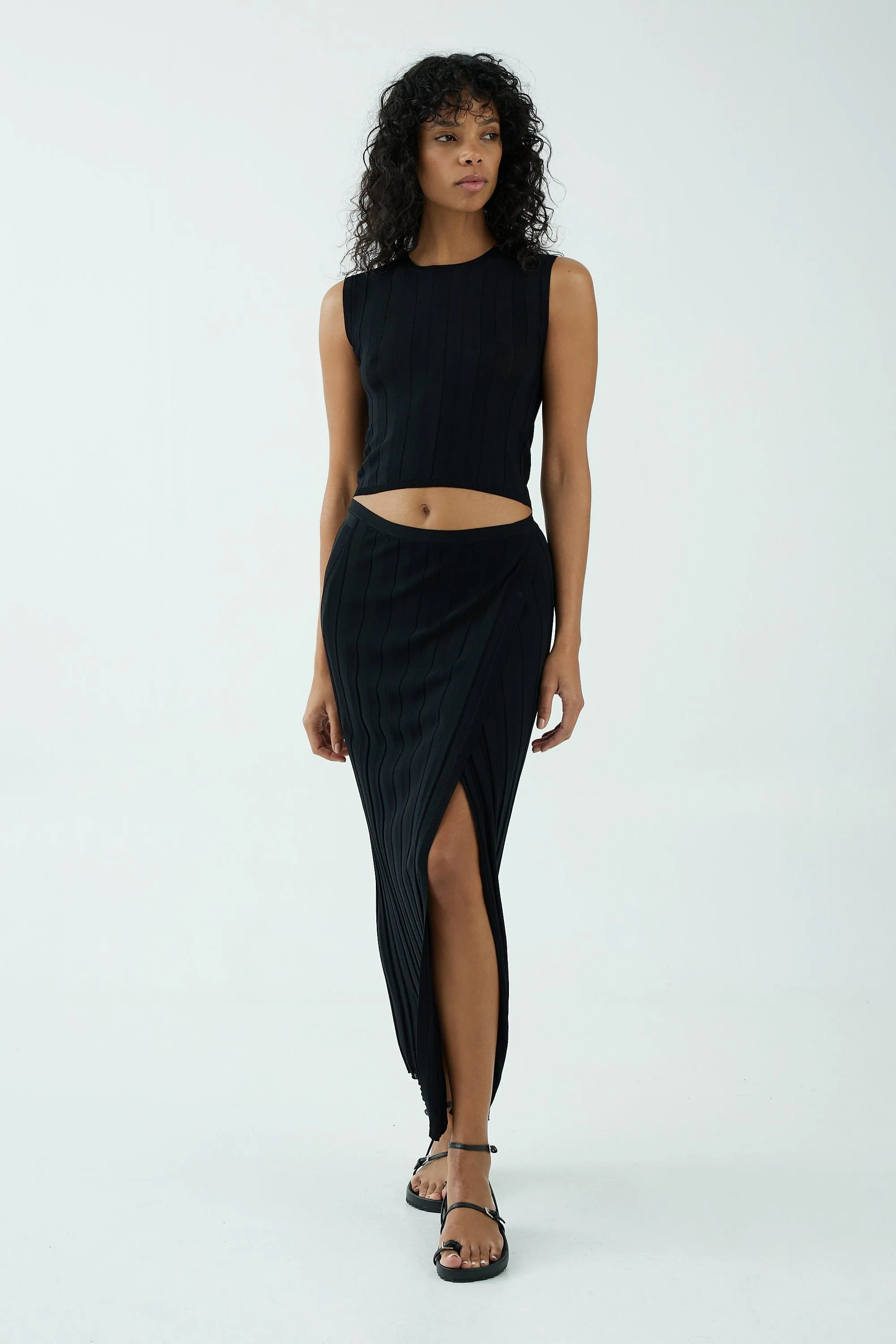 LIAISON KNIT TANK | BLACK sold by Third Form product image thumbnail 4