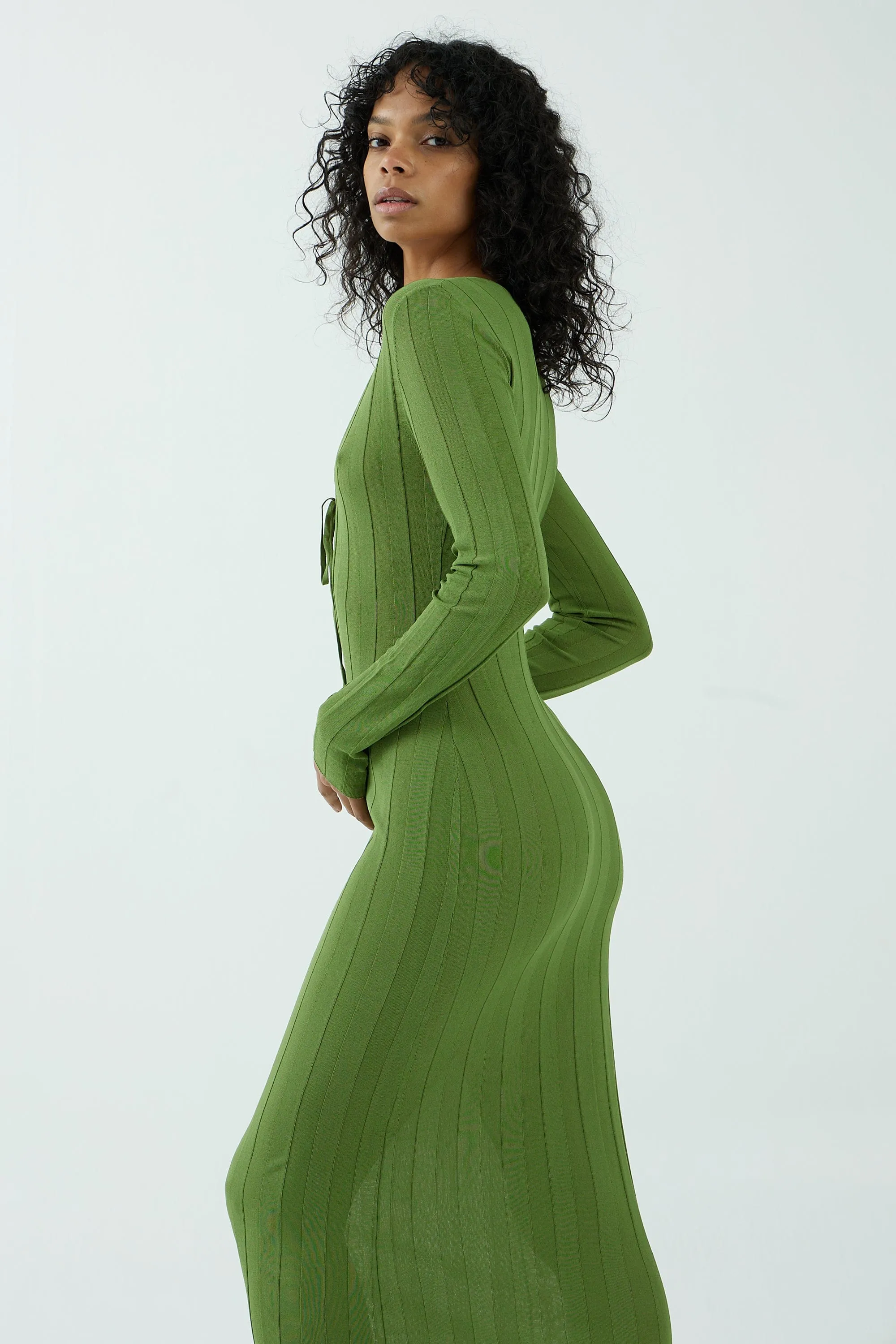 LIAISON KNIT KEYHOLE MAXI DRESS | JUNIPER sold by Third Form product image thumbnail 4
