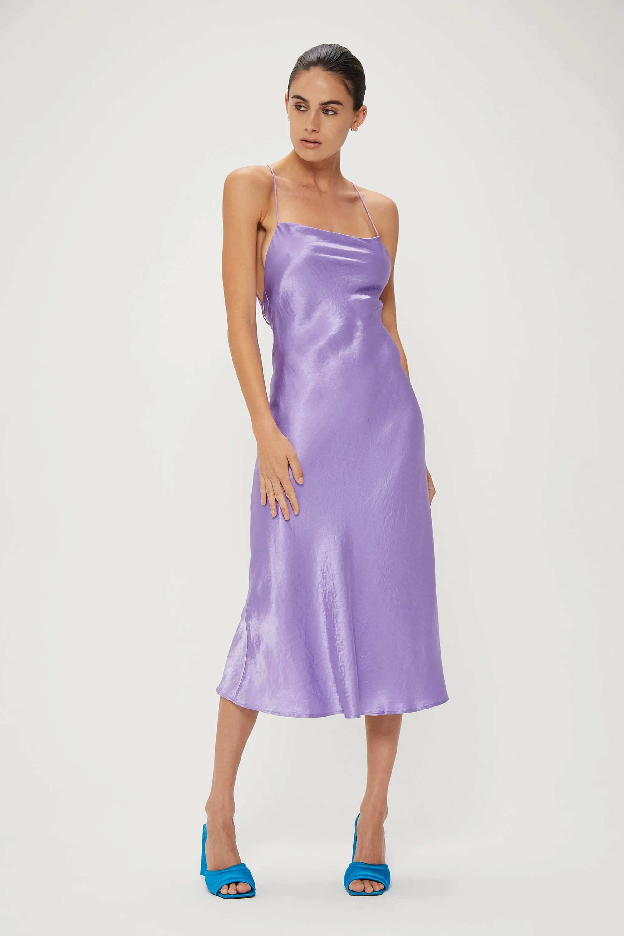 CRUSH BIAS COWL SLIP | VIOLET sold by Third Form product image thumbnail 4