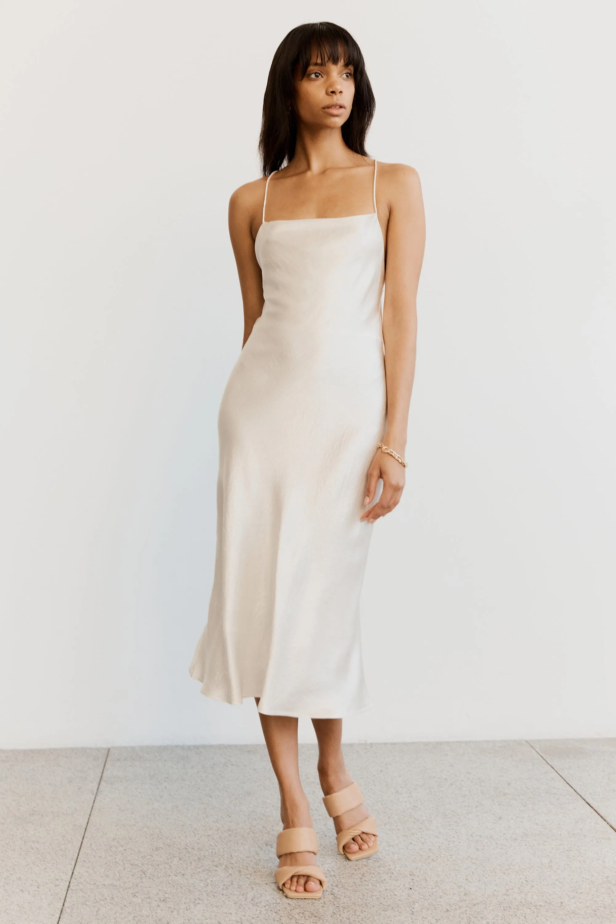 CRUSH BIAS COWL SLIP | CREAM sold by Third Form product image thumbnail 3