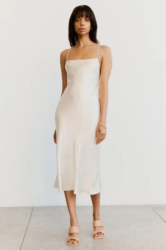 CRUSH BIAS COWL SLIP | CREAM sold by Third Form