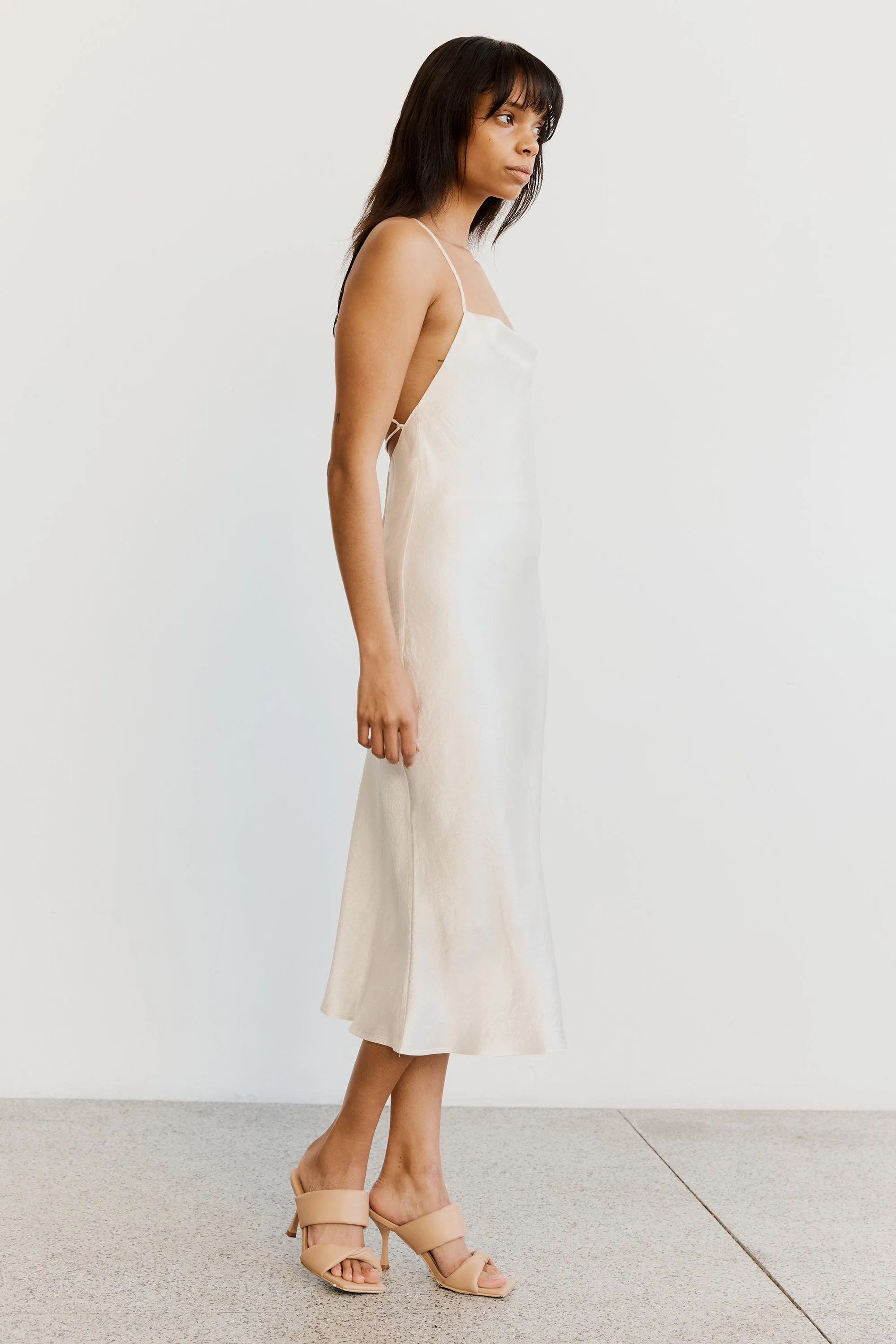 CRUSH BIAS COWL SLIP | CREAM sold by Third Form product image thumbnail 4