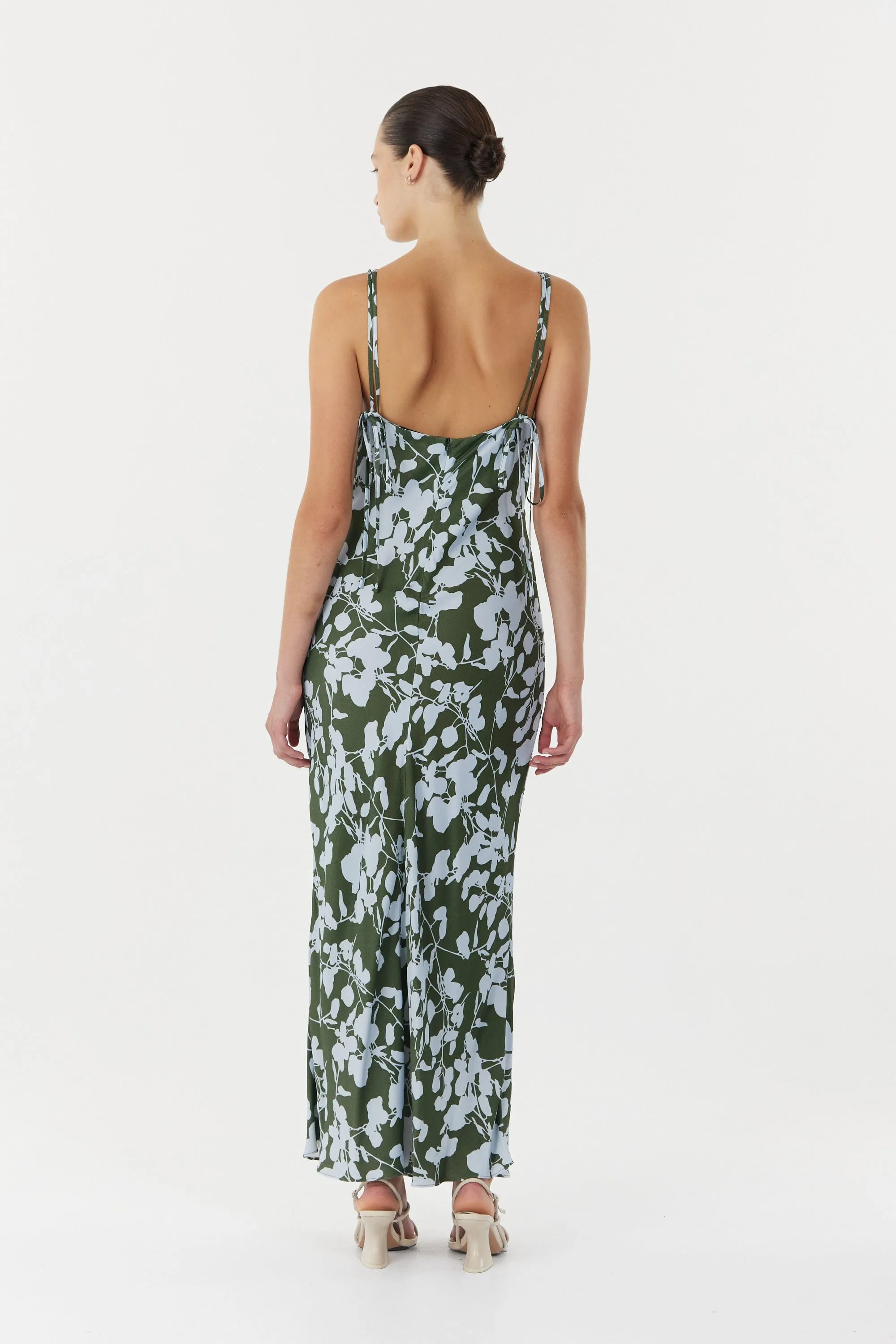 MODERN MUSE BIAS MIDI DRESS | OLIVE SHADOW sold by Third Form product image thumbnail 4