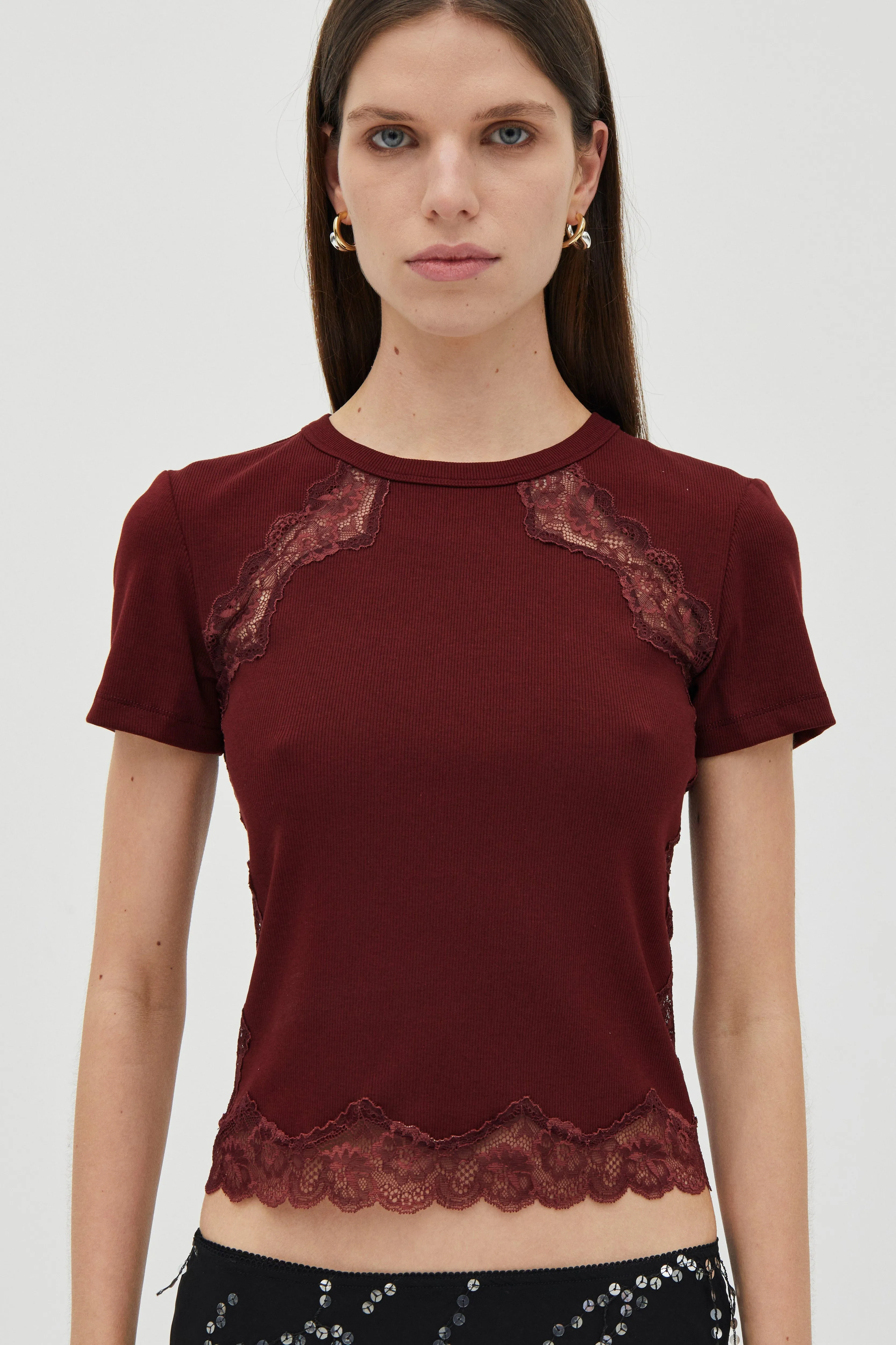 ECHO TEE | CRIMSON sold by Third Form