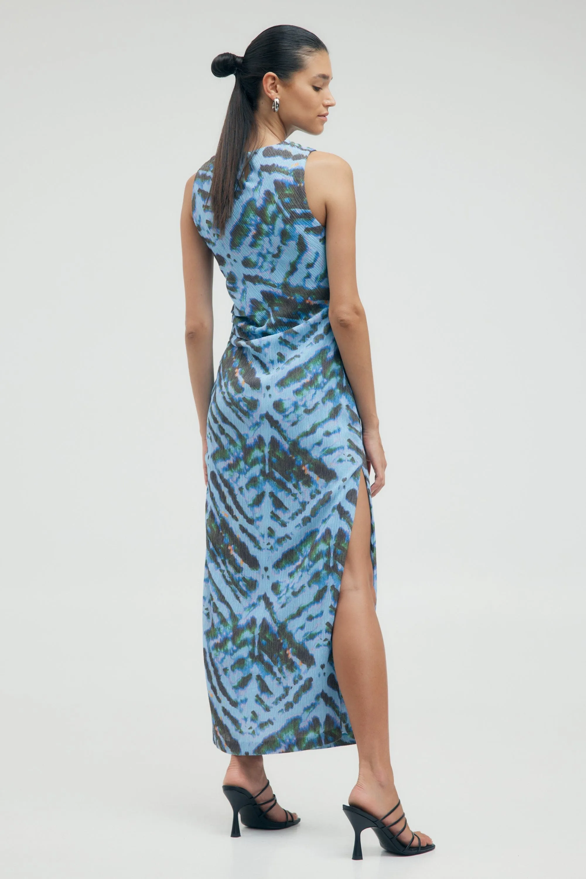 ELECTRIC TUCKED MAXI TANK DRESS | TIE DYE sold by Third Form product image thumbnail 4