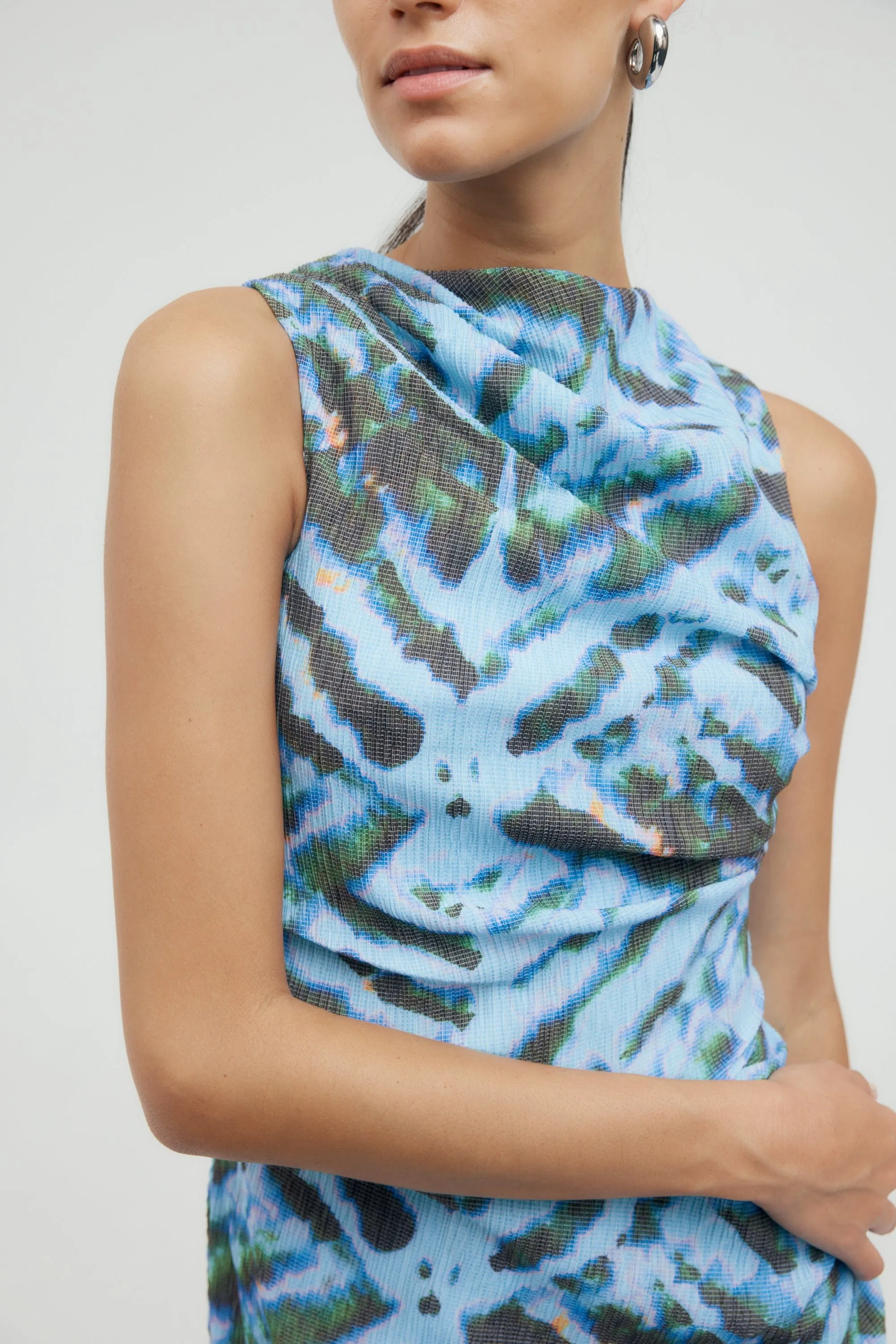 ELECTRIC TUCKED MAXI TANK DRESS | TIE DYE sold by Third Form product image thumbnail 5