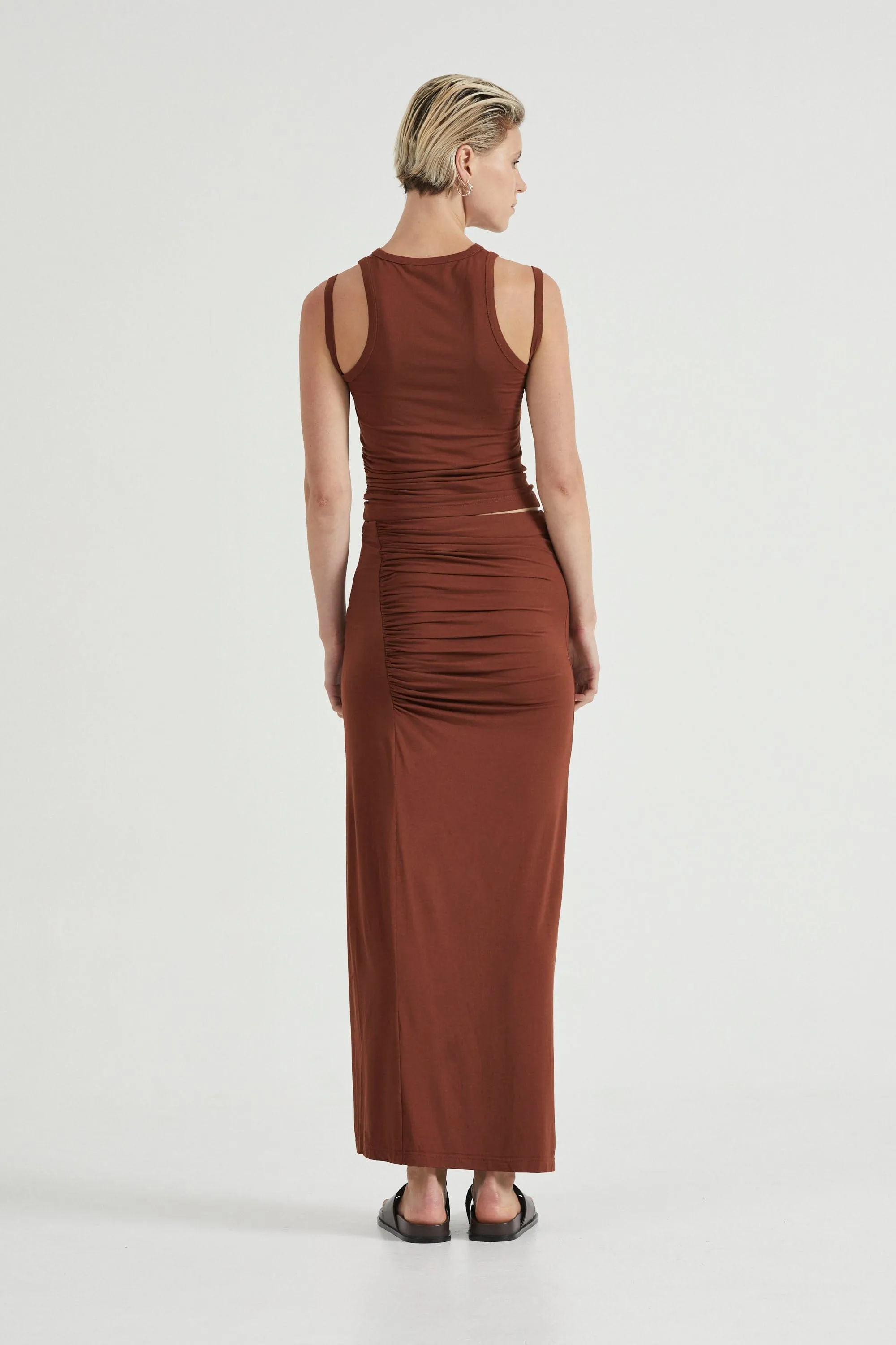 PUSH PULL MAXI SKIRT | CINNAMON sold by Third Form product image thumbnail 4