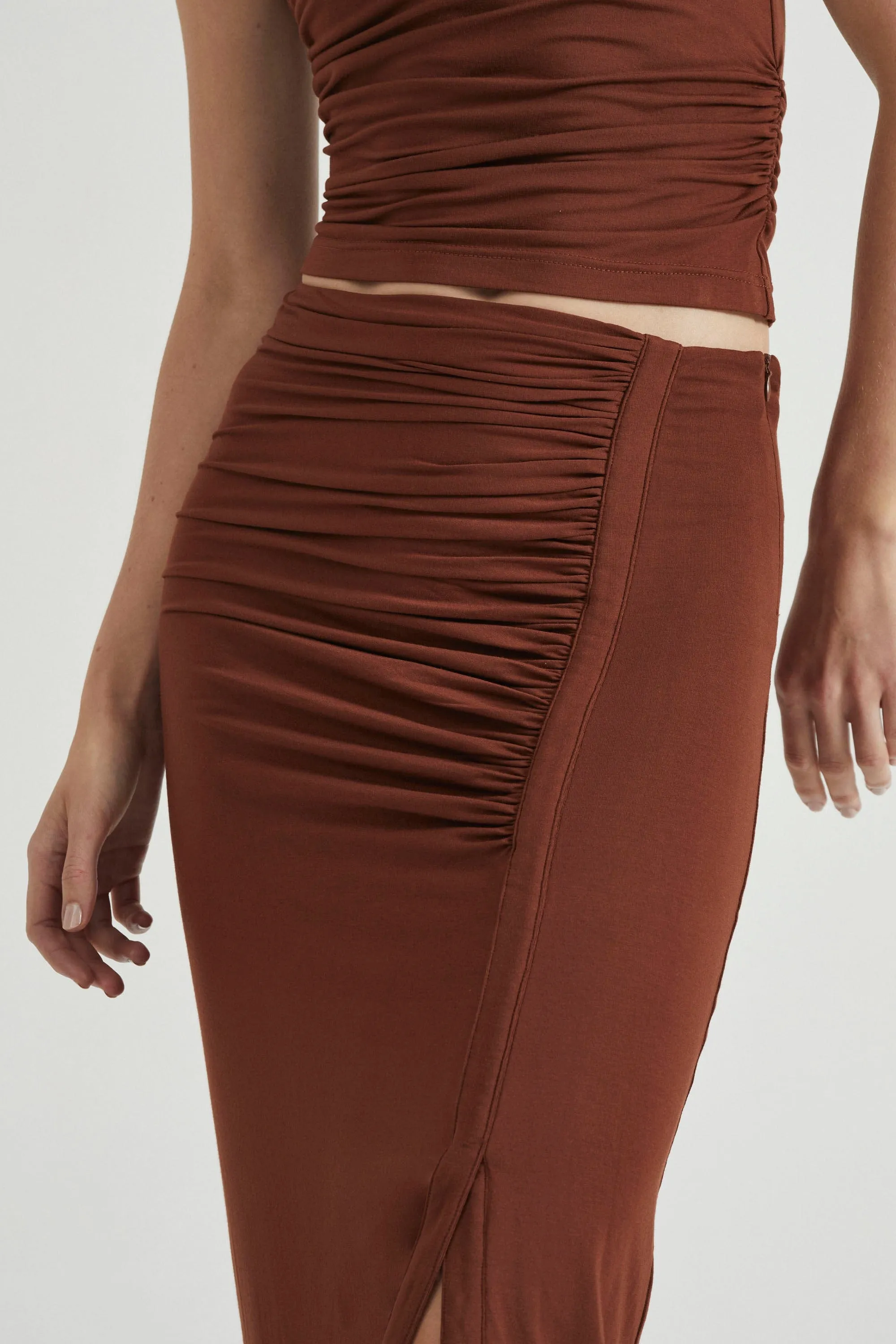 PUSH PULL MAXI SKIRT | CINNAMON sold by Third Form product image thumbnail 5