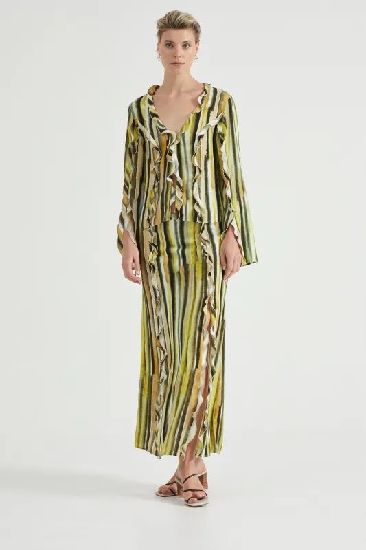 STROKE FRILL BLOUSE | BRUSH STROKE made by Third Form