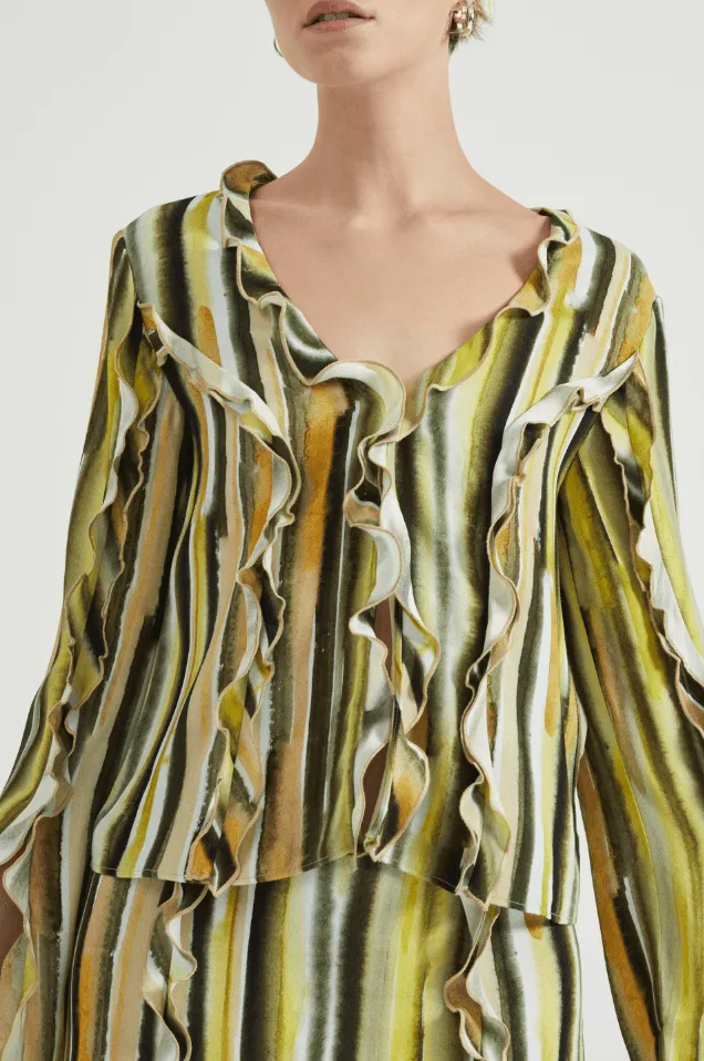 STROKE FRILL BLOUSE | BRUSH STROKE sold by Third Form product image thumbnail 4