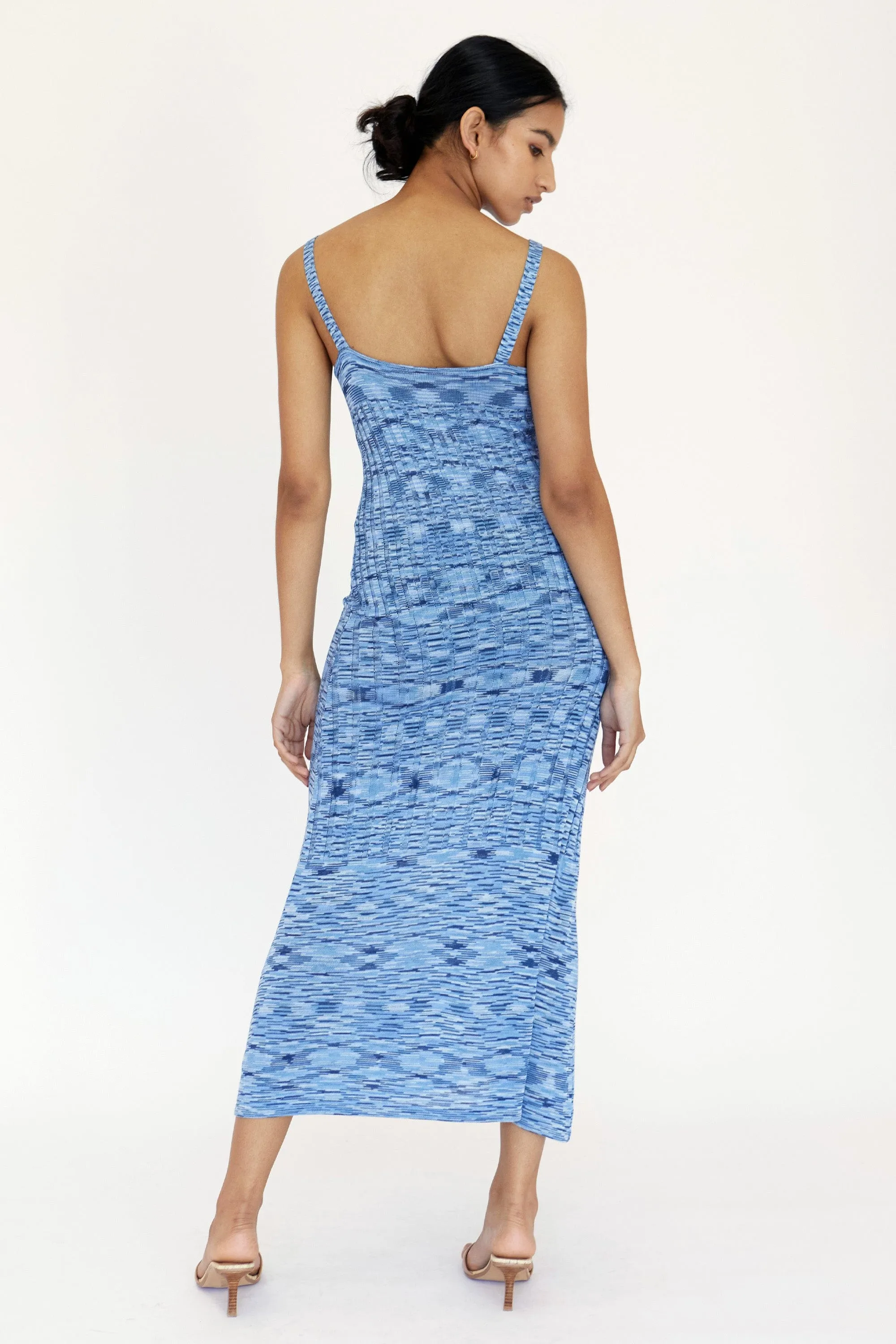 HORIZON KNIT FLARE OUT SLIP DRESS | BLUES sold by Third Form product image thumbnail 5