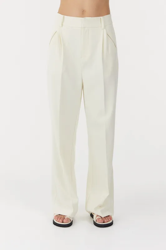 SKYLINE TAILORED TROUSERS | WARM WHITE made by Third Form