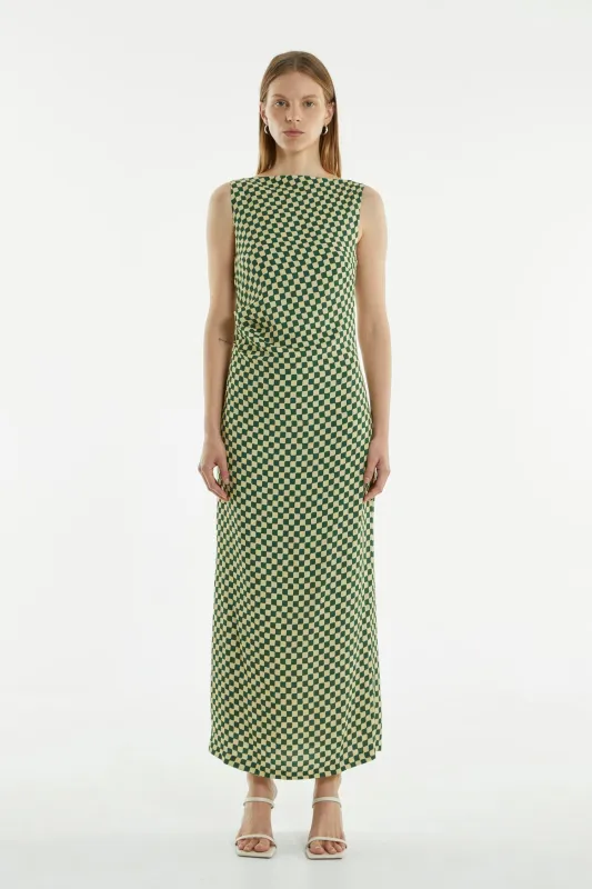 RETROSPECT TUCK MAXI DRESS | CUBISM made by Third Form