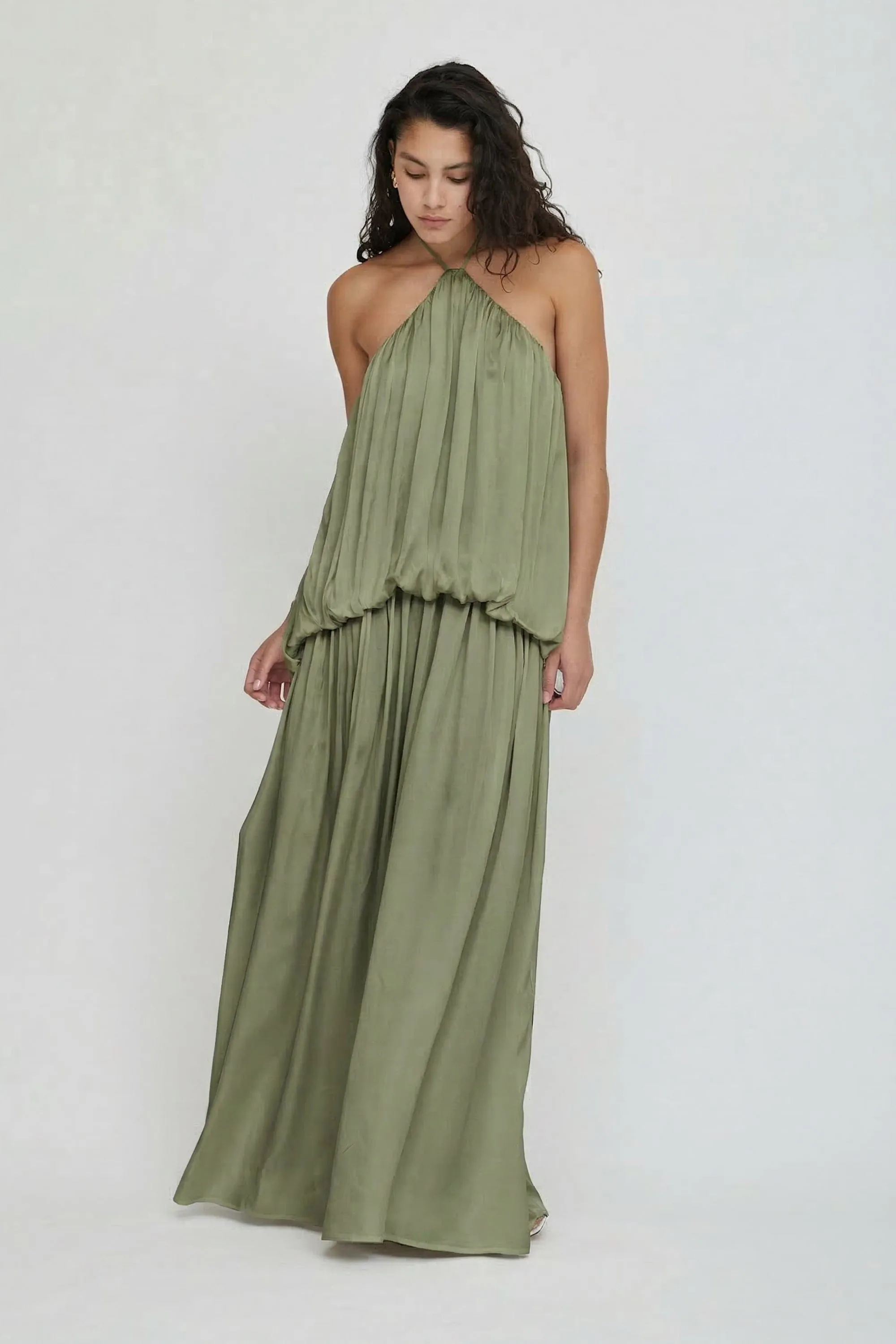 DREAMT HALTER MAXI DRESS | DUSTY SAGE sold by Third Form product image thumbnail 3