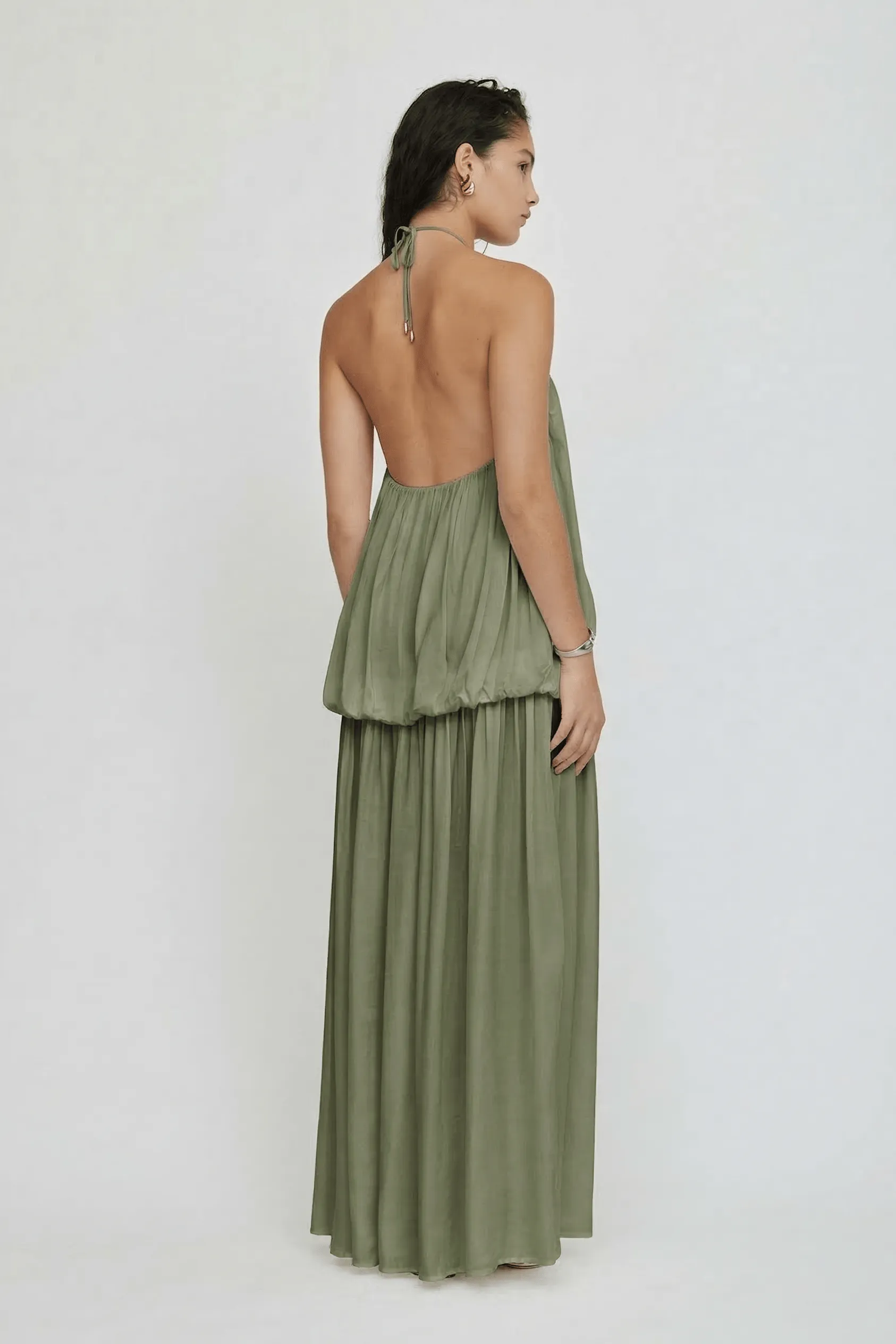 DREAMT HALTER MAXI DRESS | DUSTY SAGE sold by Third Form product image thumbnail 4