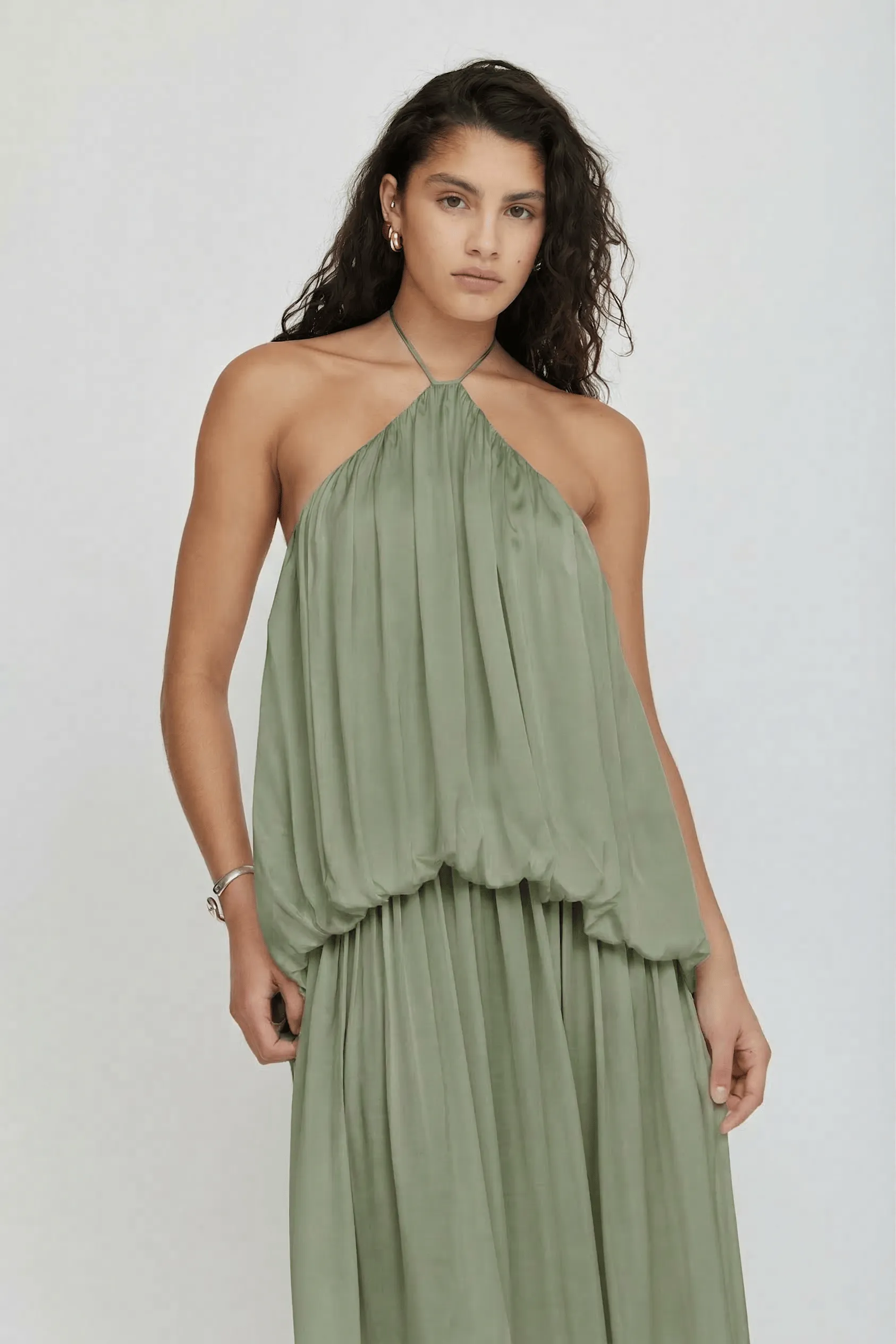 DREAMT HALTER MAXI DRESS | DUSTY SAGE sold by Third Form product image thumbnail 2