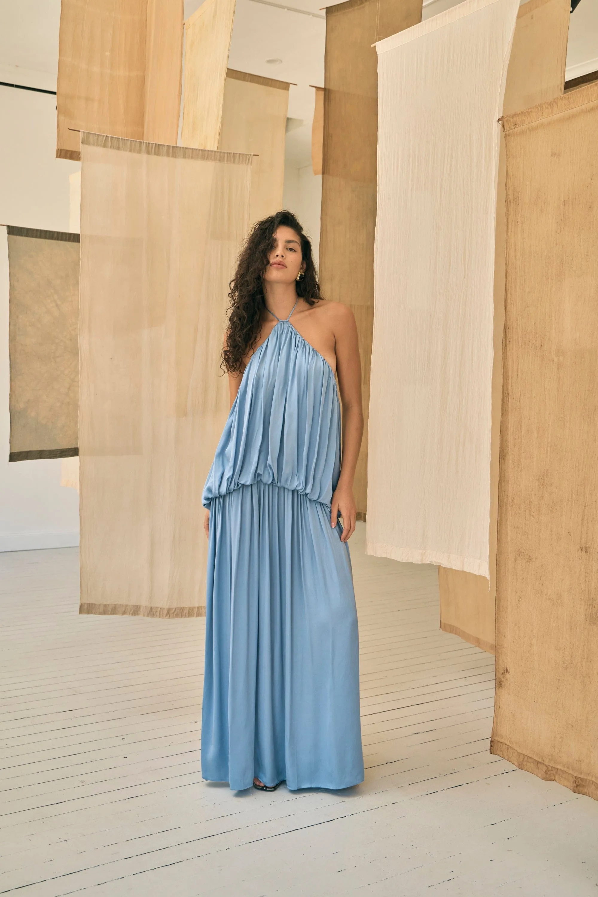 DREAMT HALTER MAXI DRESS | LAPIS sold by Third Form product image thumbnail 2