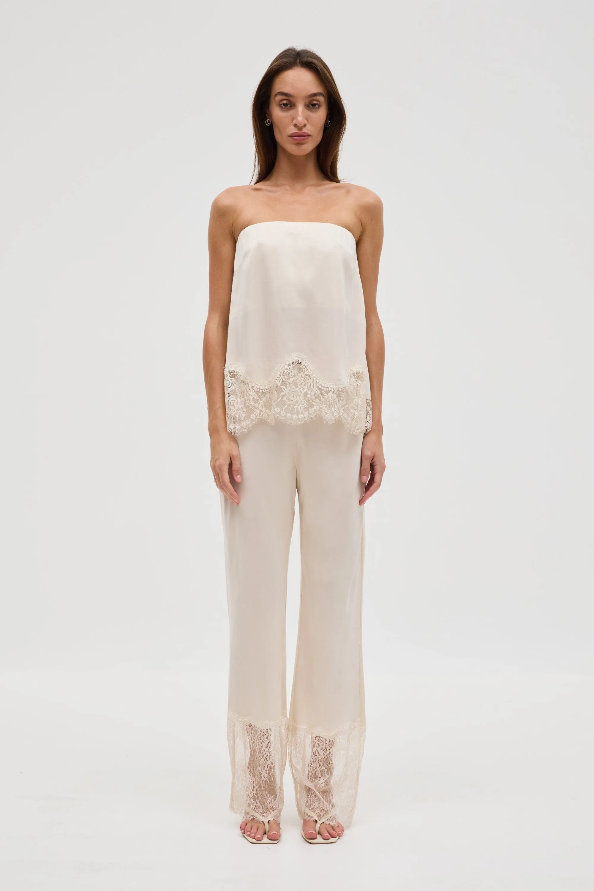 VISIONS LACE PANT | BUTTERCREAM sold by Third Form