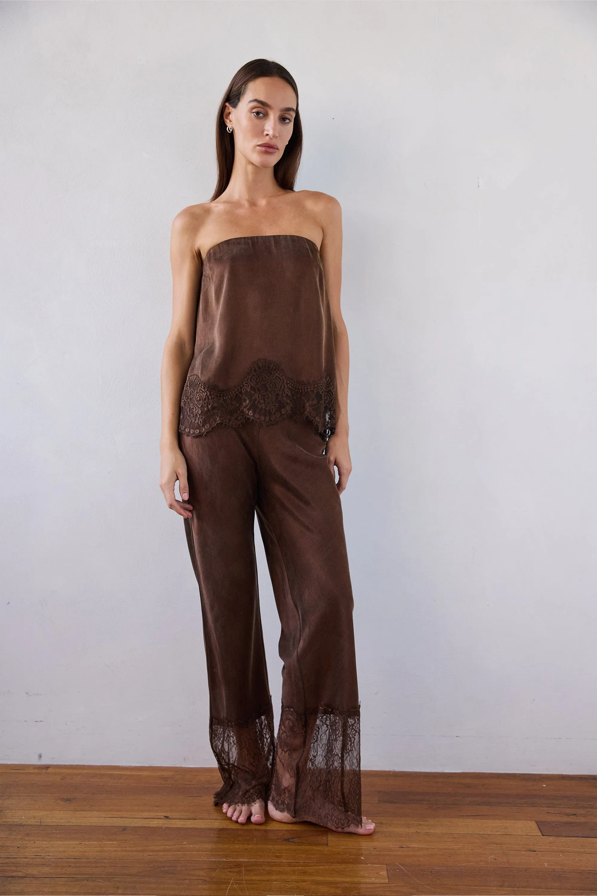 VISIONS LACE PANT | CHOCOLATE sold by Third Form product image thumbnail 2