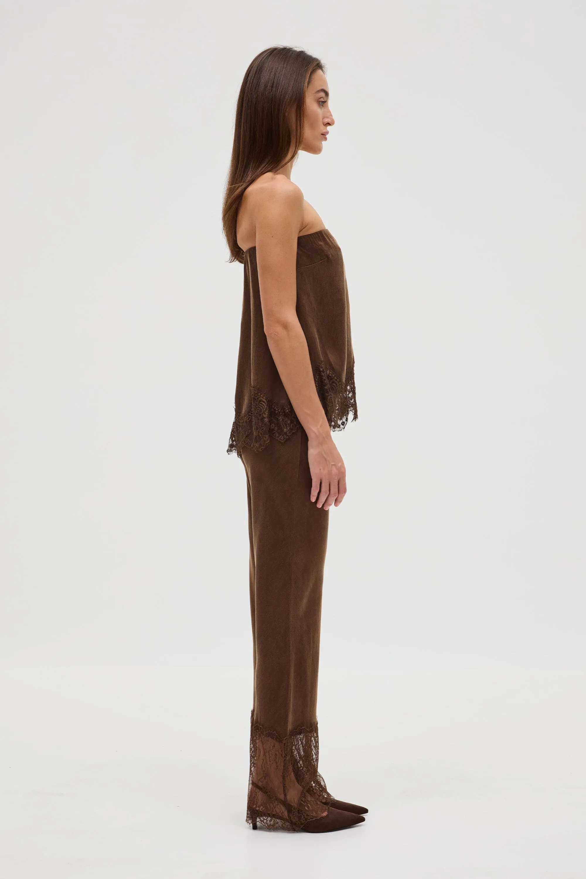 VISIONS LACE PANT | CHOCOLATE sold by Third Form product image thumbnail 4