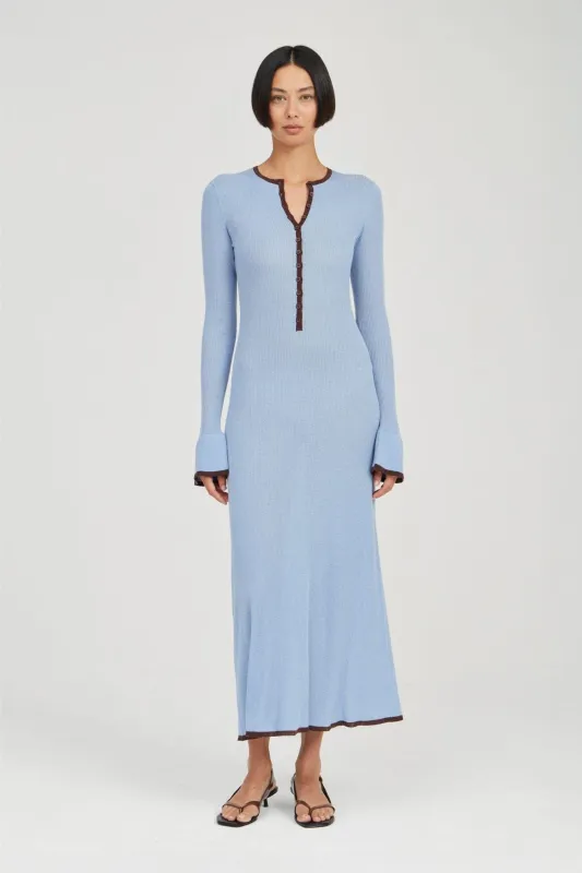 BOUND KNIT LS DRESS | HAZE & COCOA made by Third Form