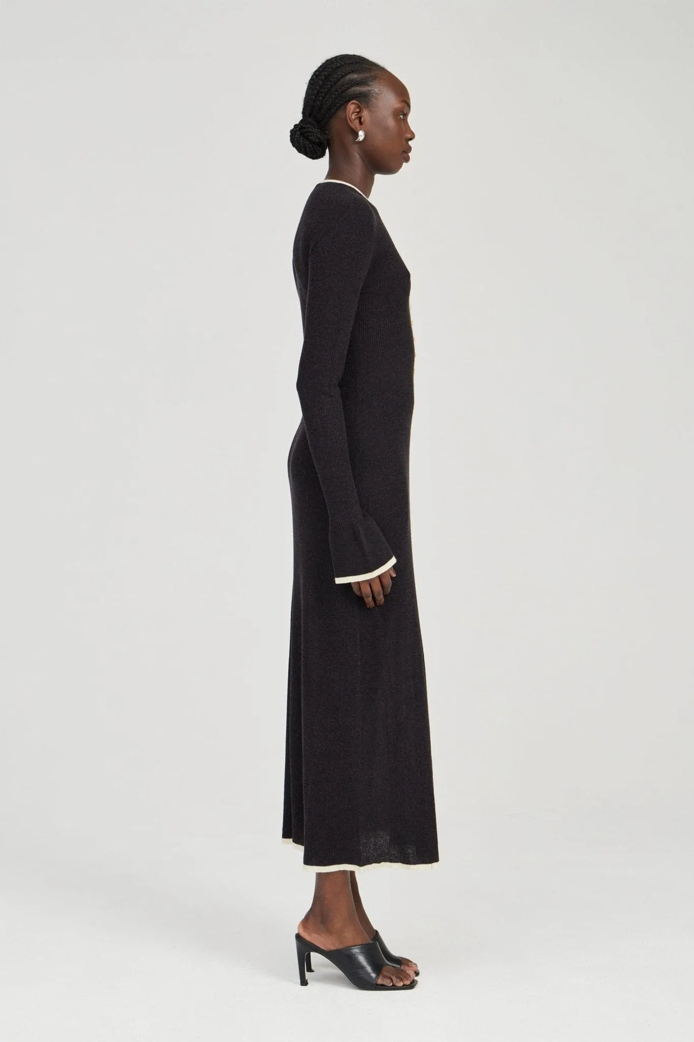 BOUND KNIT LS DRESS | SOOT & SHELL sold by Third Form product image thumbnail 3