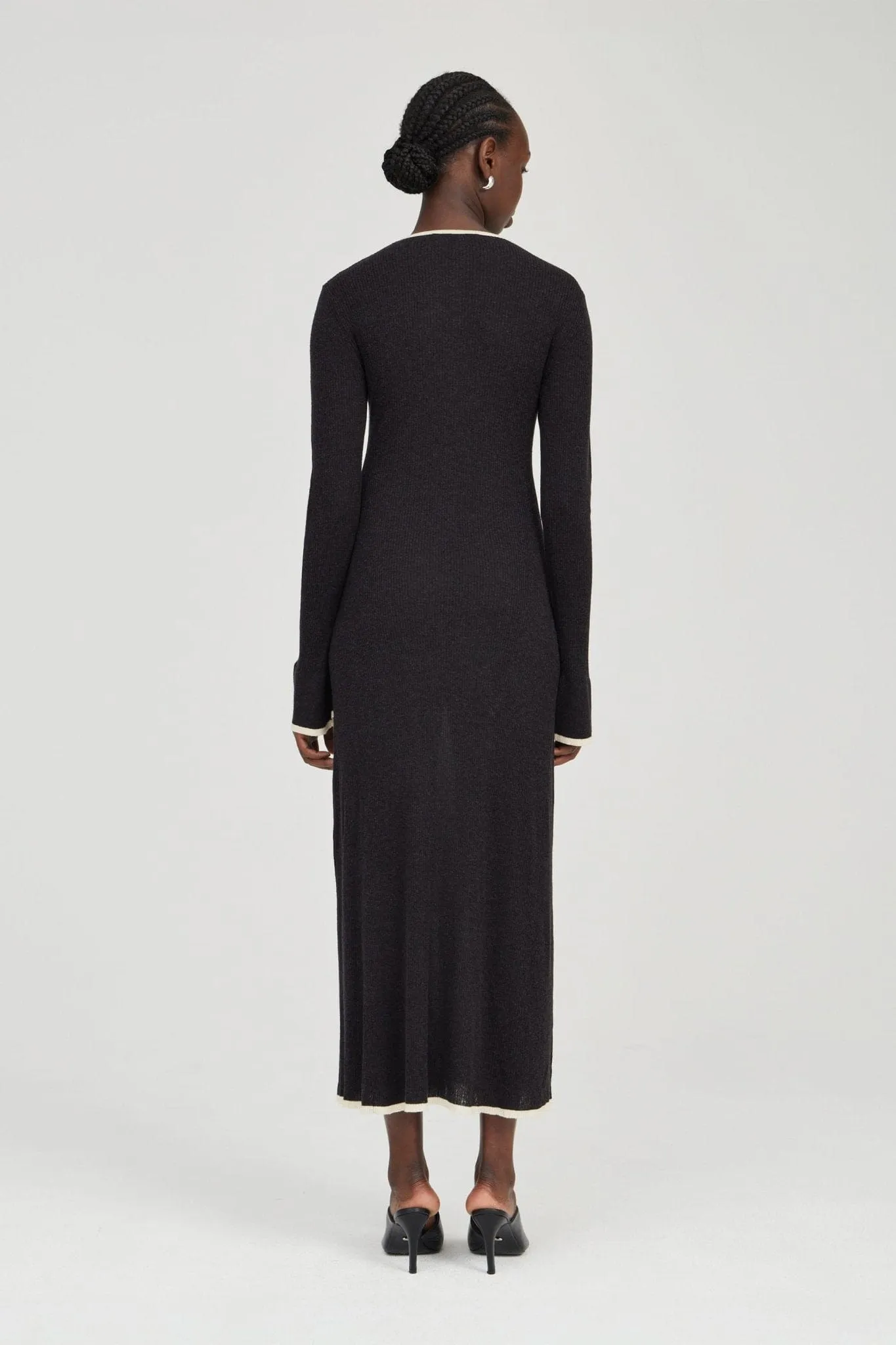 BOUND KNIT LS DRESS | SOOT & SHELL sold by Third Form product image thumbnail 4