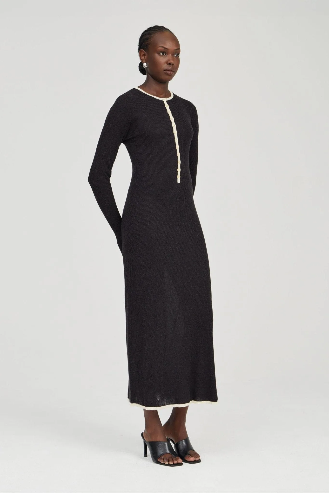 BOUND KNIT LS DRESS | SOOT & SHELL sold by Third Form product image thumbnail 2