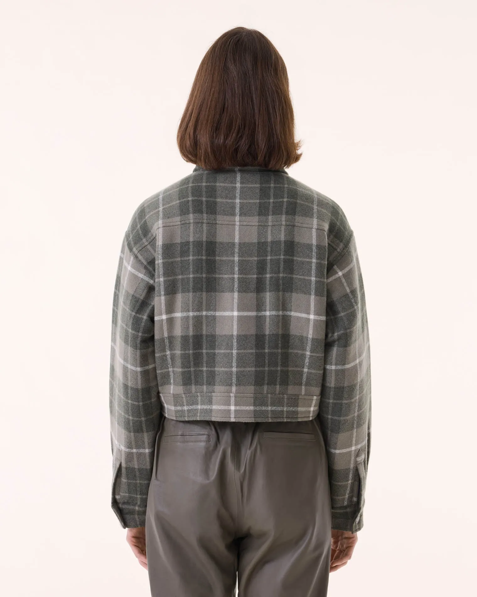 Veste Arya Woven Square kaki chiné sold by Kutjen product image thumbnail 3