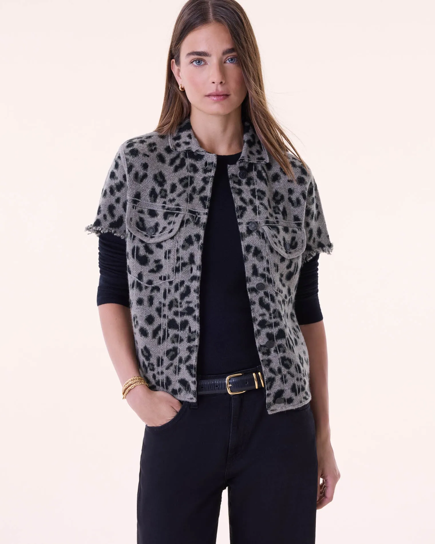 Veste Jessinda Leo kaki leoprint sold by Kutjen