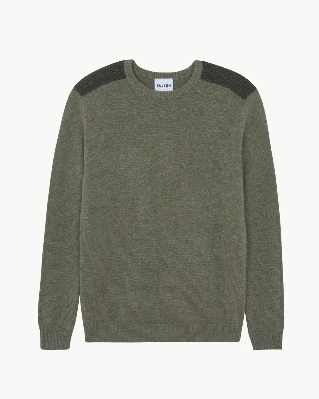 Crewneck Donatien kaki chiné made by Kutjen