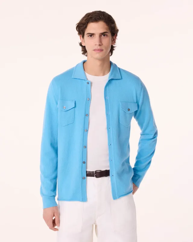 Chemise Julius bleu glacier made by Kutjen