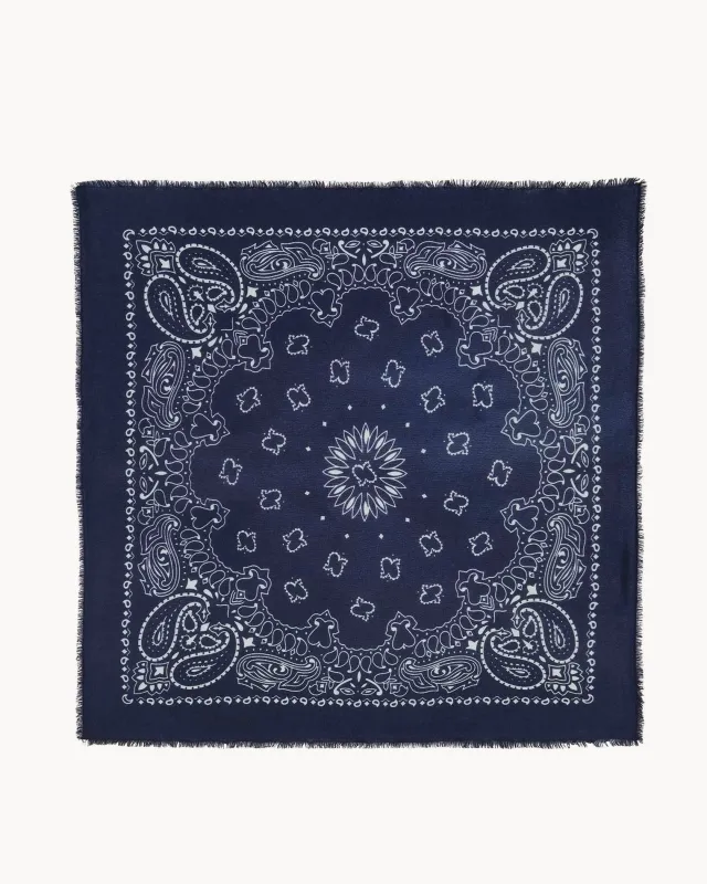 Grand Bandana Hachiko bleu marine foncé made by Kutjen