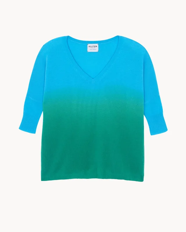 Pull Minie Dye bleu fluo sold by Kutjen