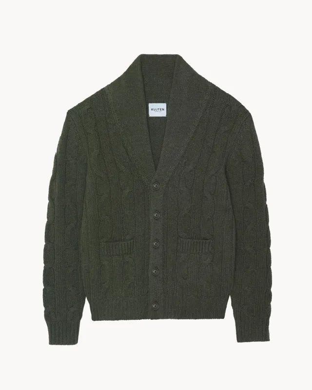 Cardigan Jonathan kaki foncé made by Kutjen