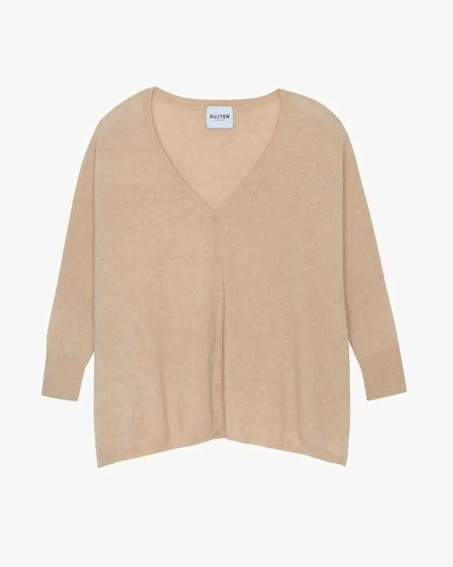 Cardigan Joa beige organic made by Kutjen