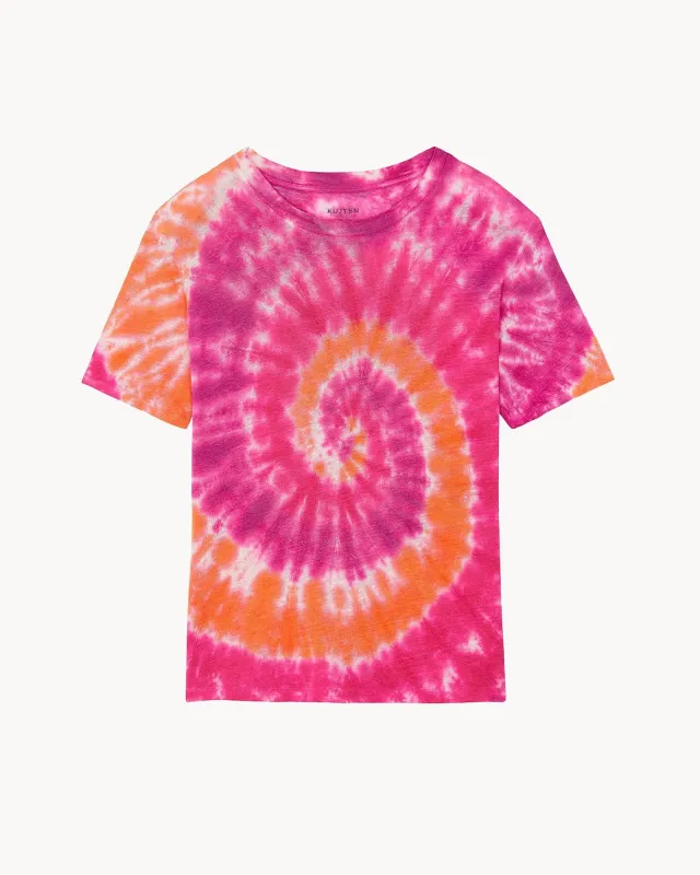 Tee-Shirt Aya Sunny rose néon made by Kutjen