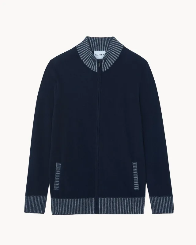 Cardigan Ross bleu marine foncé made by Kutjen