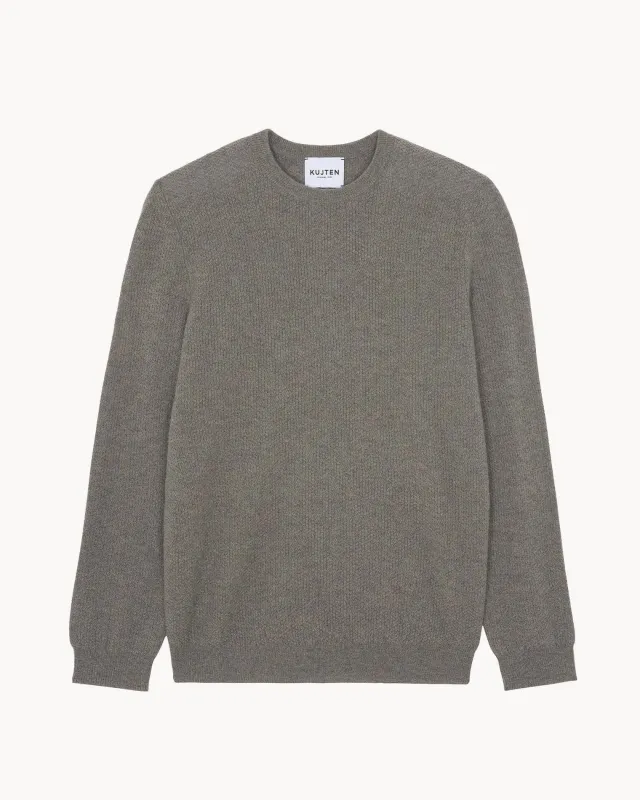 Pull Kory beige taupe mouliné sold by Kutjen