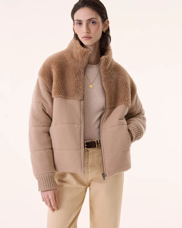 Doudoune Ezra Fur light camel sold by Kutjen