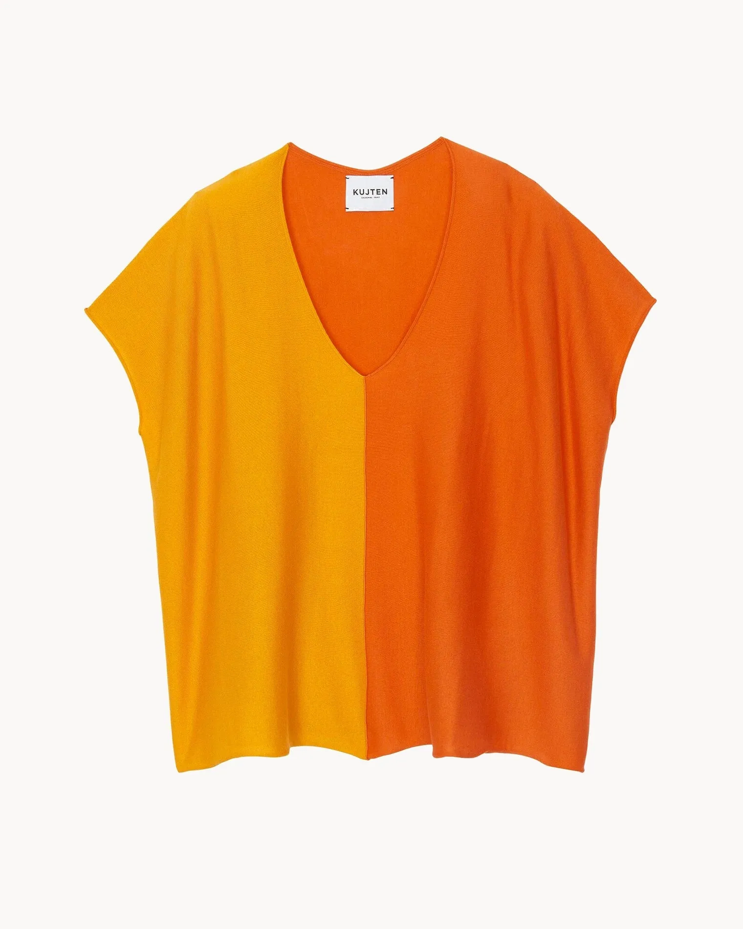 Top Nosy Colorblock marigold sold by Kutjen