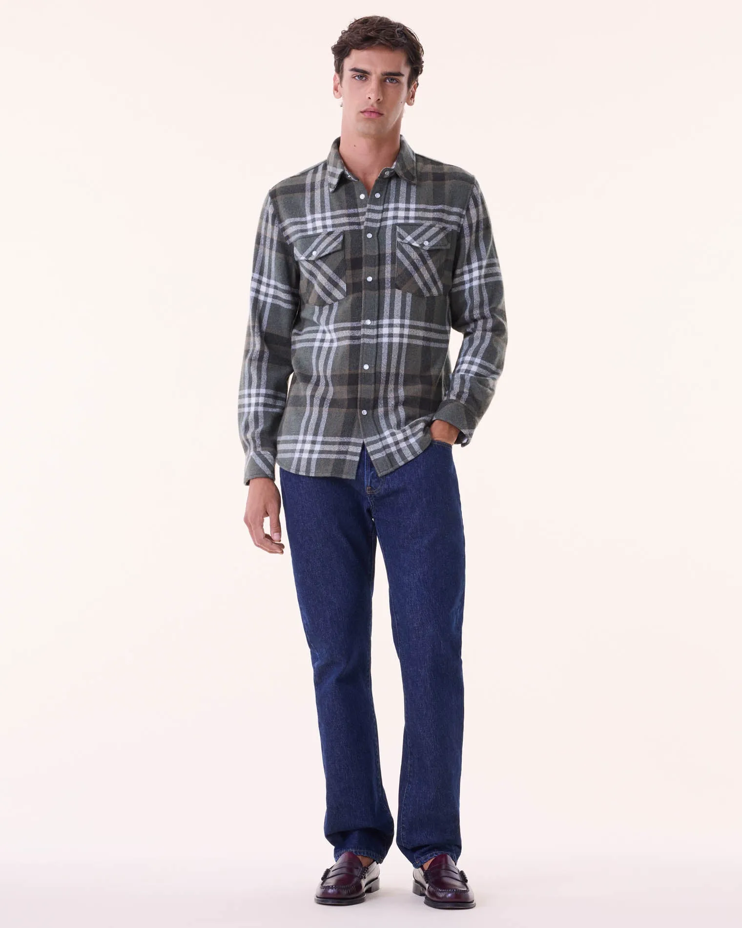 Chemise Timber Square kaki foncé sold by Kutjen