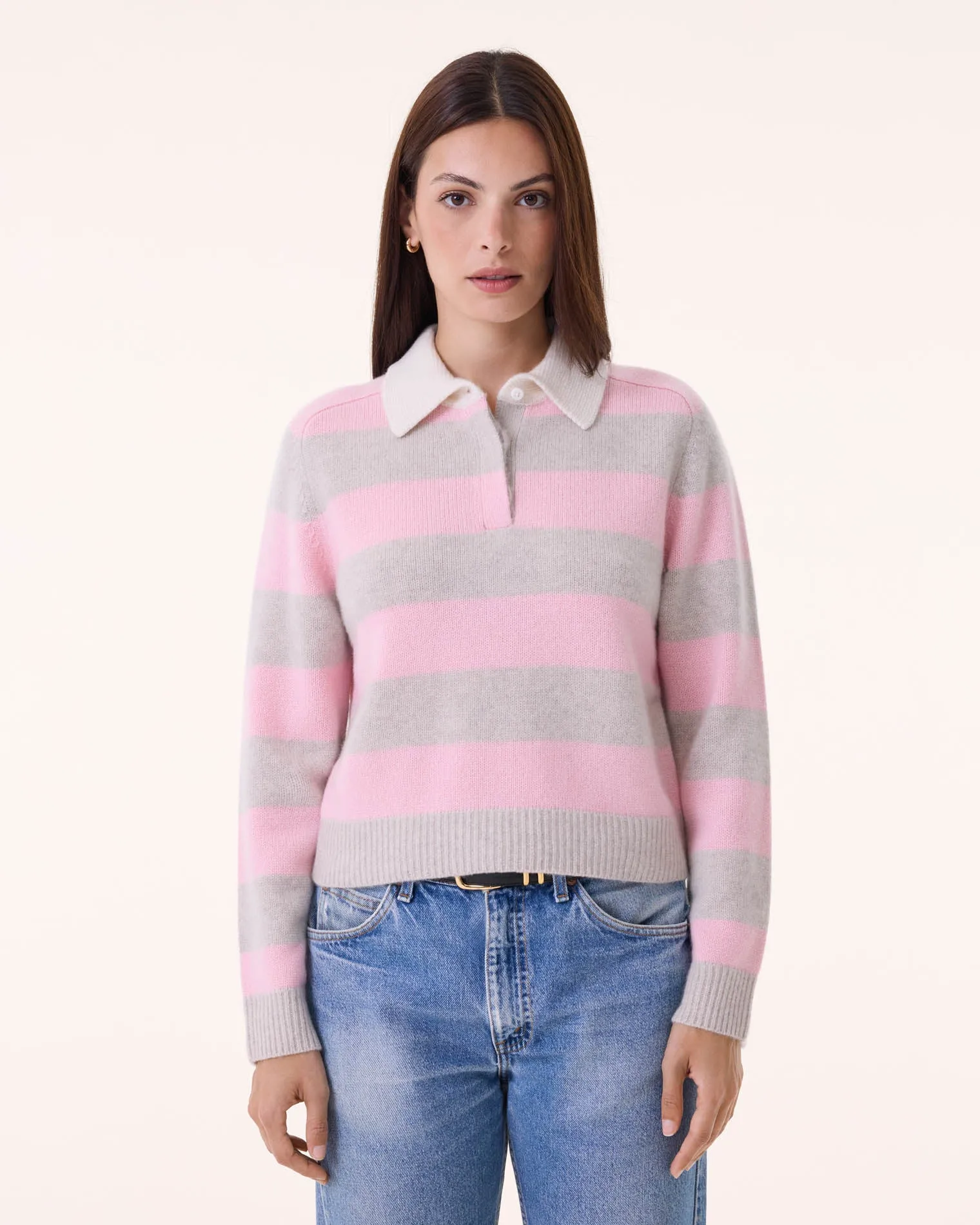 Pull Polo Royce Stripes rose vintage sold by Kutjen product image thumbnail 2