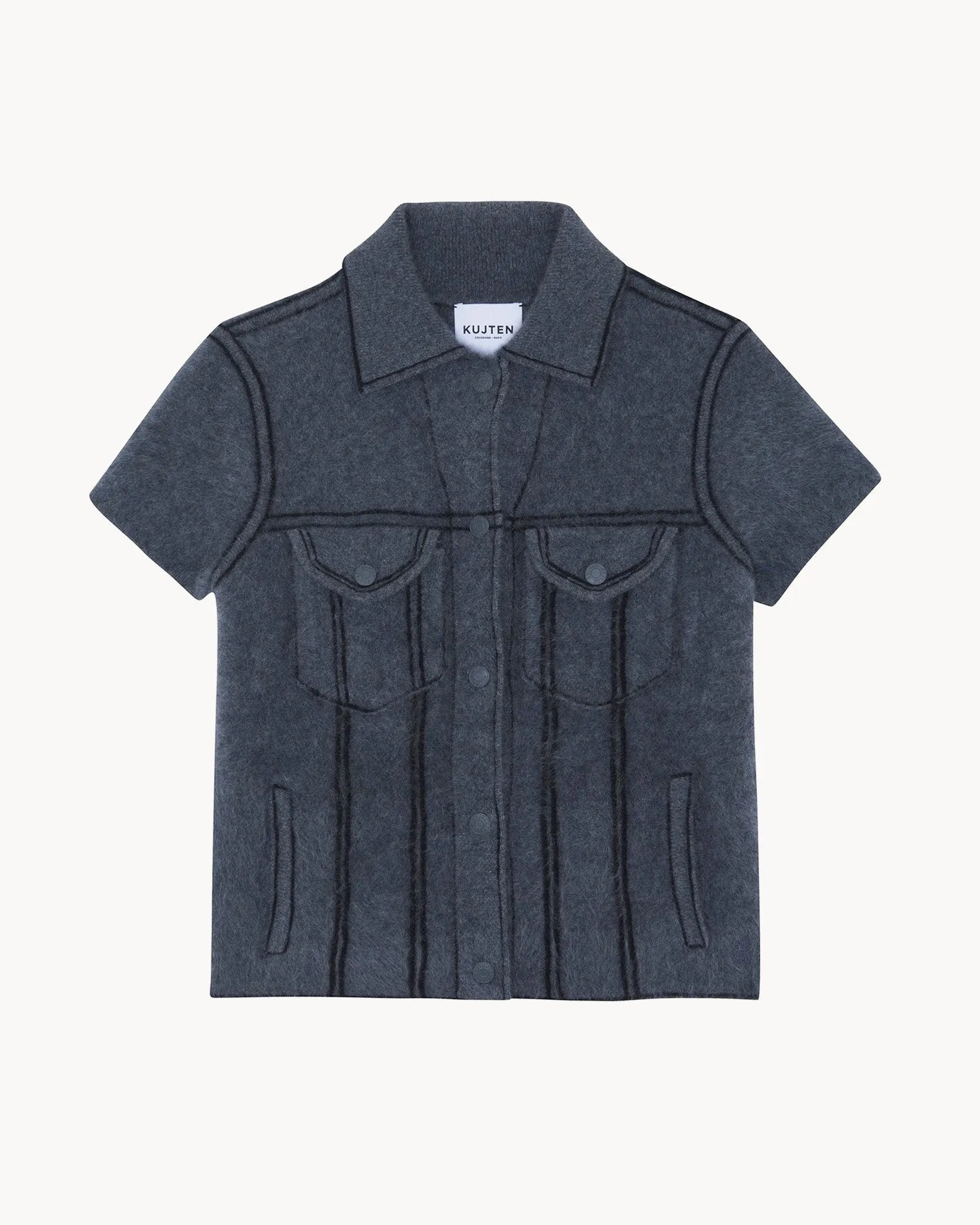 Veste Jessinda Fluffy gris anthracite sold by Kutjen