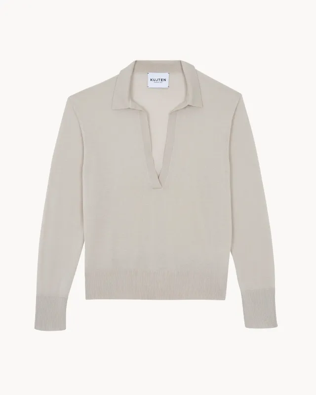 Pull Tracey beige rose made by Kutjen