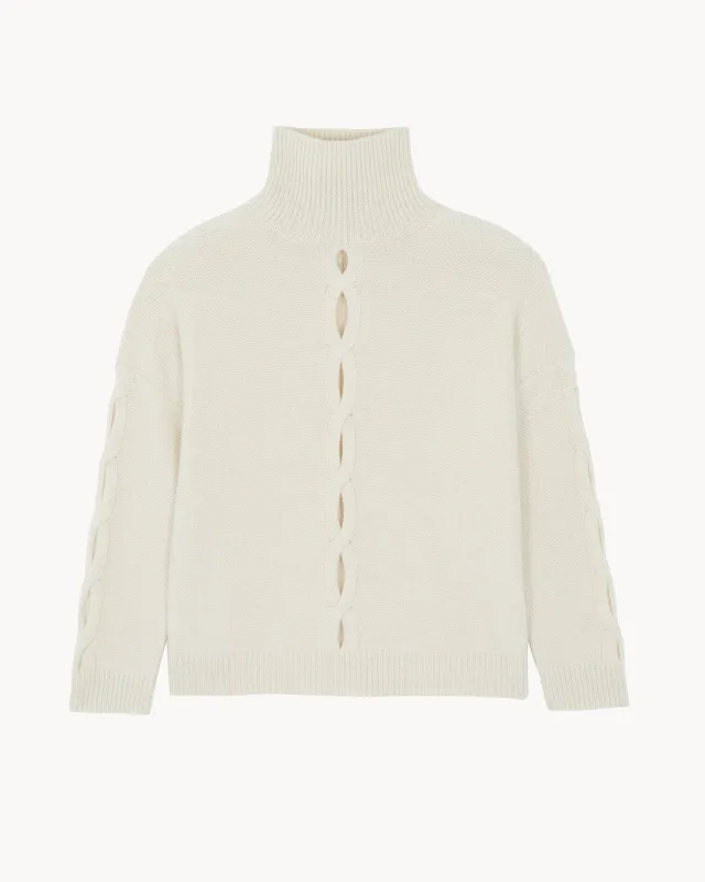 Pull Louane blanc vintage made by Kutjen