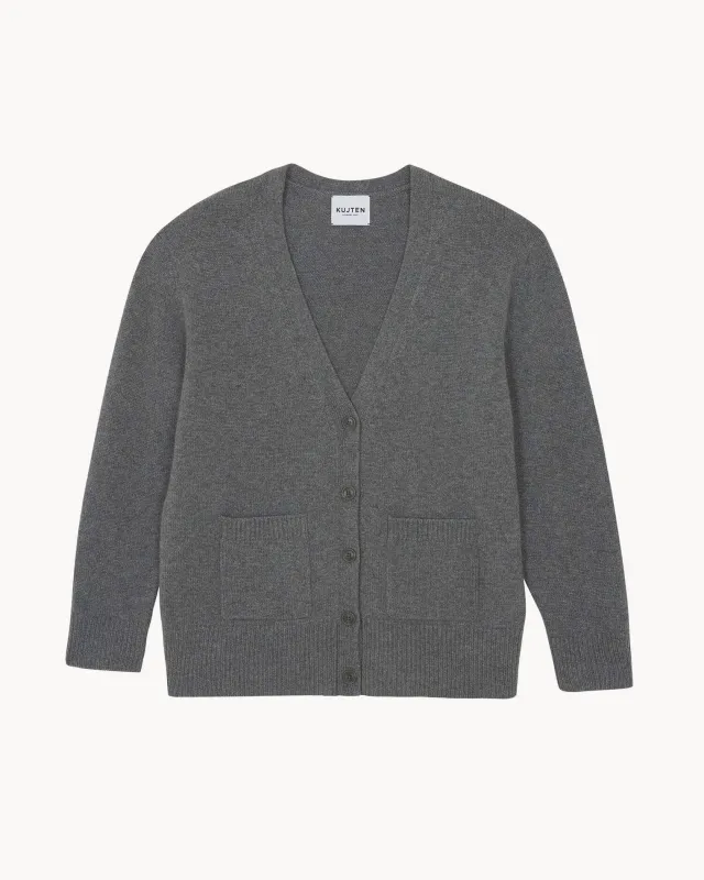 Cardigan Any gris flanelle made by Kutjen